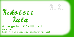 nikolett kula business card